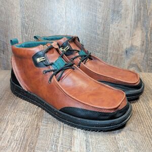 Hey Dude Bradley Chukka Classic Brown Black Boots Men's Size 14 Lightweight